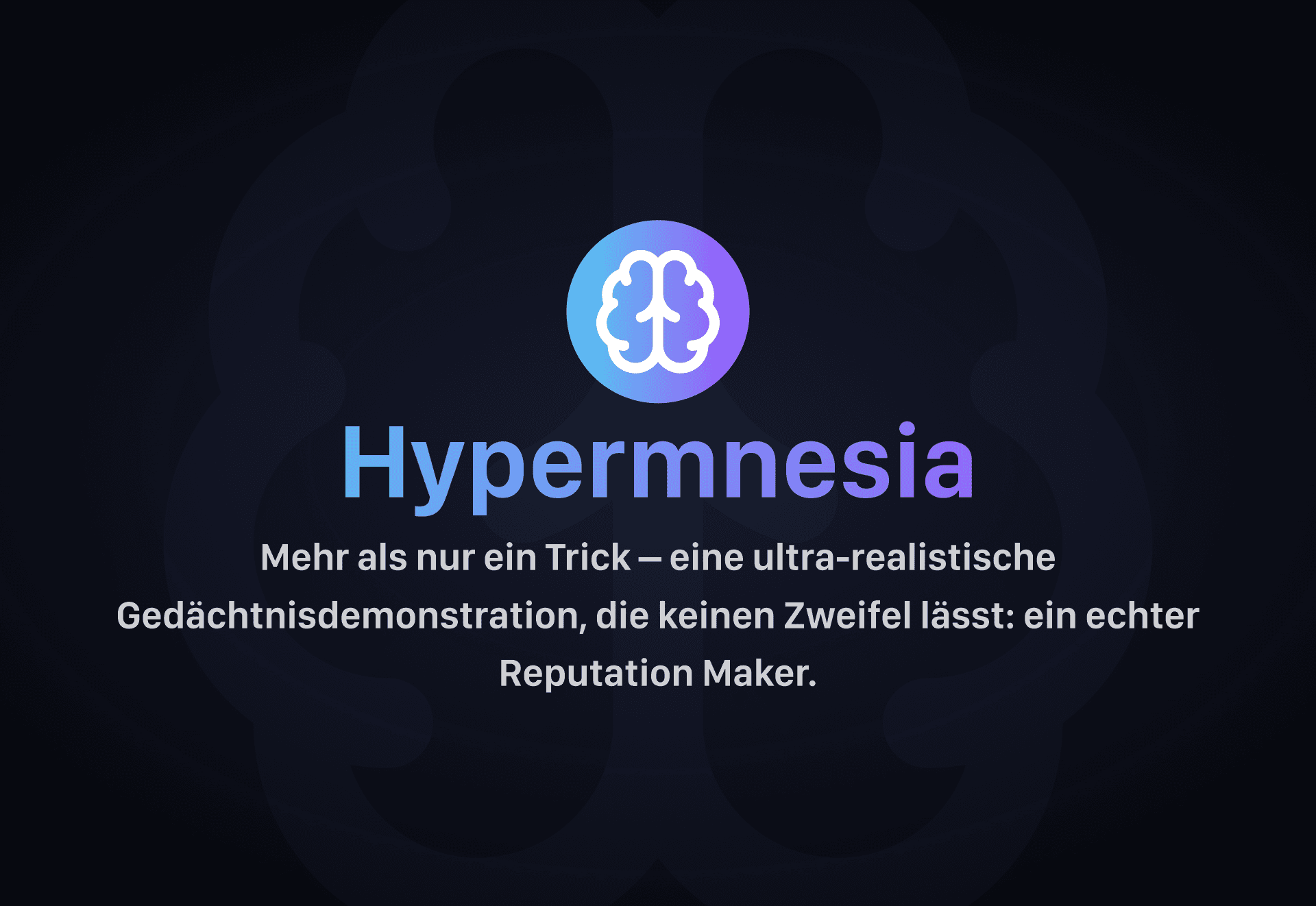 Hypermnesia App for Magicians & Mentalists